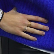 Hammered Cross Ring - Size 56 - 3 microns gold plated x1