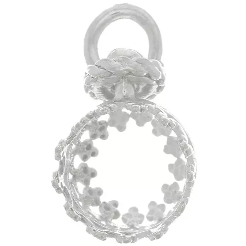 925 Sterling Silver Round swivel crown pendant - for 8mm beads x1