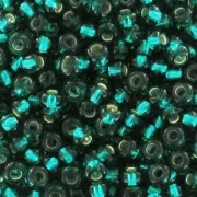 Preciosa Seed Beads 11/0 2 mm - Emerald Silver Lined x 20 g