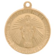 15mm Gold filled Round worked pendant - Virgin pattern x1