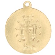 15mm Gold filled Round worked pendant - Virgin pattern x1