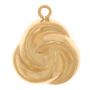 13x11mm Gold filled Charm 3 interlaced rings x1|raw }}