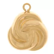 13x11mm Gold filled Charm 3 interlaced rings x1