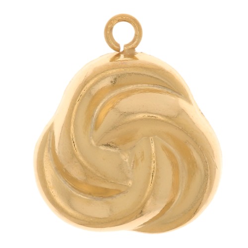 13x11mm Gold filled Charm 3 interlaced rings x1