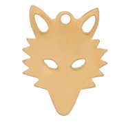 13x10mm Gold filled Wolf head charm x1