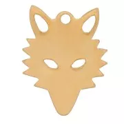 13x10mm Gold filled Wolf head charm x1