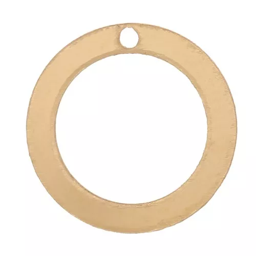 10mm Gold filled Sequin hollow circle x1
