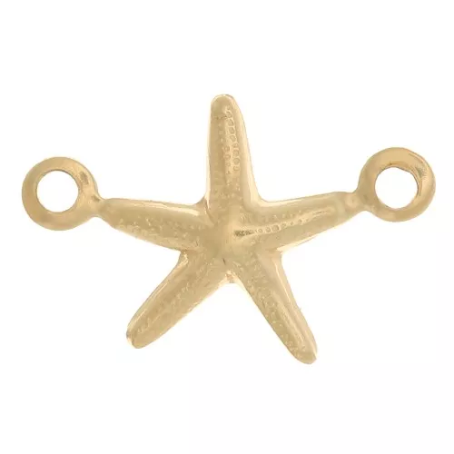 12x8mm Gold filled Starfish connector x1