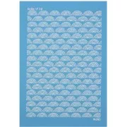 74x105mm Moiko Silk Screen for Polymer clay - Rainbow pattern 17.10 x1