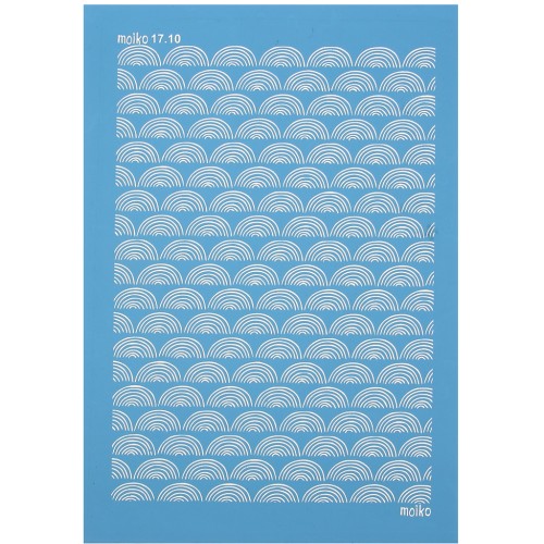 74x105mm Moiko Silk Screen for Polymer clay - Rainbow pattern 17.10 x1