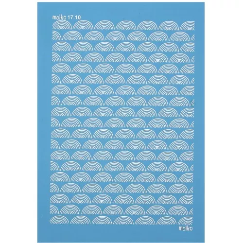 74x105mm Moiko Silk Screen for Polymer clay - Rainbow pattern 17.10 x1