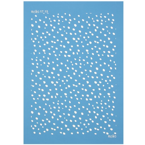 74x105mm Moiko Silk Screen for Polymer clay - Snow pattern 17.15 x1