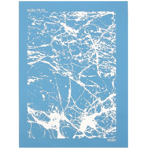 74x105mm Moiko Silk Screen for Polymer clay - Marbled pattern 18.13 x1