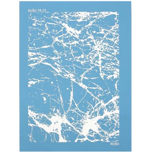 74x105mm Moiko Silk Screen for Polymer clay - Marbled pattern 18.13 x1