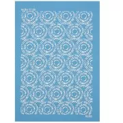 74x105mm Moiko Silk Screen for Polymer clay - Dotted circle pattern 17.26 x1