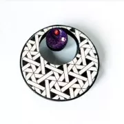 74x105mm Moiko Silk Screen for Polymer clay - Dotted circle pattern 17.26 x1