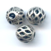 Filigreed balls 6mm Old Silver-colored x10|raw }}