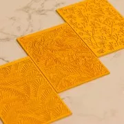 97x68mm Moiko texture plate for polymer clay - Flower 9.16 x1