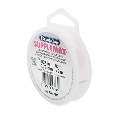 0.70mm Supplemax Monofilament illusion cord - Transparent x25m