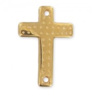 spacer cross 2 holes 40x30mm fine Gold plated x1|raw }}