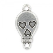 spacer skull 23x11,5 mm Antique Silver Plating x1