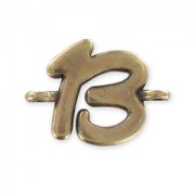 spacer Number 13 15x21 mm Bronze tone x1