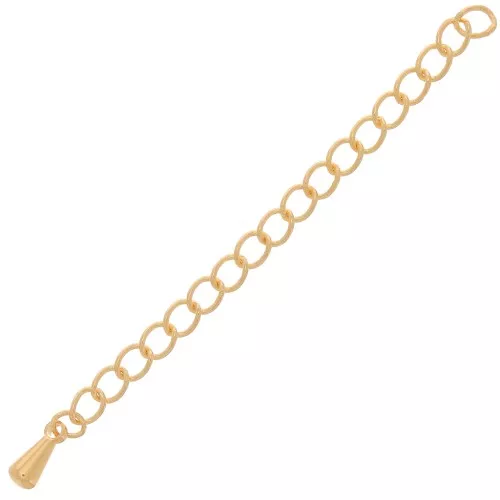 60mm Extension chain - Rombo mesh - Fine Gold Plated x1
