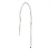 925 Sterling silver earring diamond cut box chain ball 80 mm x2