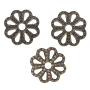 6mm Filigree worked bead caps - Bronze Tone x20|raw }}