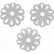 7mm Filigree worked bead caps - Fine silver plating x20|raw }}