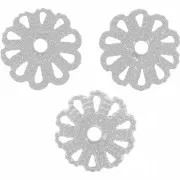 7mm Filigree worked bead caps - Fine silver plating x20