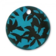 Printed Sequin 22mm black/Blue x1|raw }}