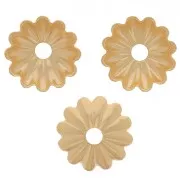 6.5mm Striated bead Caps - Fine Gold Plated x20