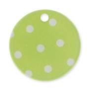 Printed Sequin 20mm Polka-dot Green x1|raw }}