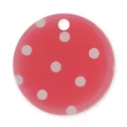 Printed Sequin 20mm Polka-dot Red x1