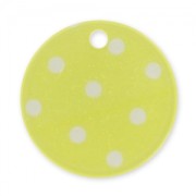 Printed Sequin 20mm Polka-dot Yellow x1|raw }}
