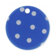 Printed Sequin 20mm Polka-dot Blue x1|raw }}