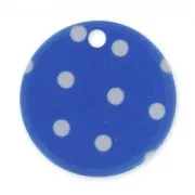 Printed Sequin 20mm Polka-dot Blue x1