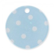 Printed Sequin 20mm Polka-dot Aqua x1|raw }}