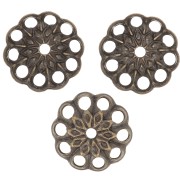 8mm Worked Filigree bead caps - Bronze Tone x20|raw }}