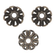 6mm Filigree flower effect bead caps - Bronze Tone x20|raw }}