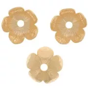 9mm worked Flower bead caps - Fine Gold Platede x20