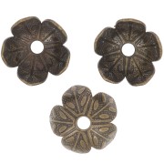 8.5mm worked Flower bead caps - Bronze Tone x20|raw }}