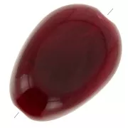 Irregular flat 18x13 mm acrylic beads - Bordeaux Marbled x10