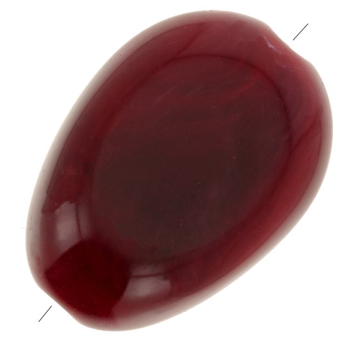 Irregular flat 18x13 mm acrylic beads - Bordeaux Marbled x10