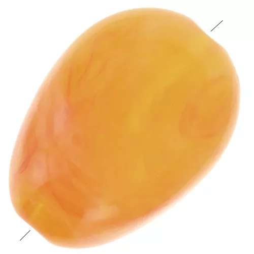 Flat irregular 18x13 mm acrylic beads - Marbled Amber x10