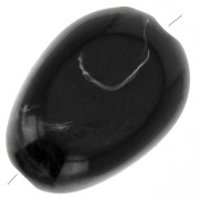 Flat irregular 18x13 mm acrylic beads - Black Marbled x10