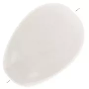 18x13mm Flat irregular acrylic beads - Marbled Cream x10