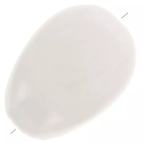 Flat irregular 18x13 mm acrylic beads - Crème Marbré x10