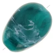 Flat irregular 18x13 mm acrylic beads - Marbled Green x10